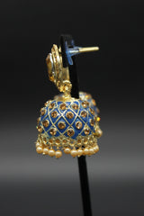 Kundan Jhumka Earrings With stones. Multiple Colors Available Jewelry JCS Fashions