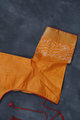 Liva Certified Linen Cotton Saree: Batik Prints and Contrast Border SAREE JCS Fashions