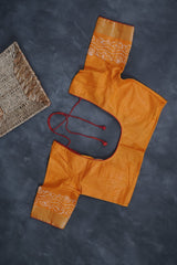 Liva Certified Linen Cotton Saree: Batik Prints and Contrast Border SAREE JCS Fashions