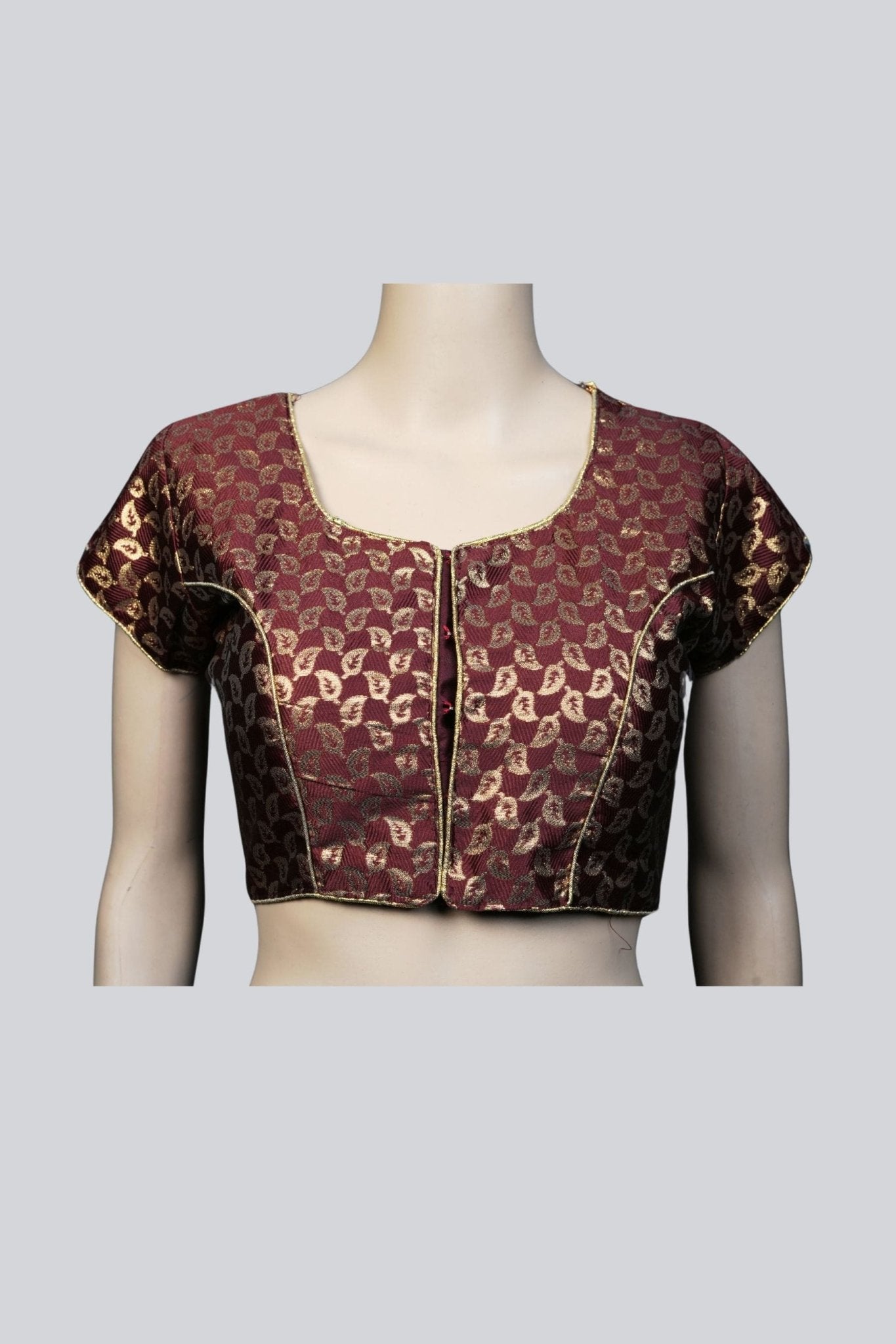 Luxe Brocade Blouse Elegance: Elevate Your Style with JCSFashions Blouse JCS Fashions Brown 38