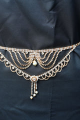 Luxe Gold-Tone Multi-Layered Stone Hip Chain - Durable Accessory Jewelry JCS Fashions