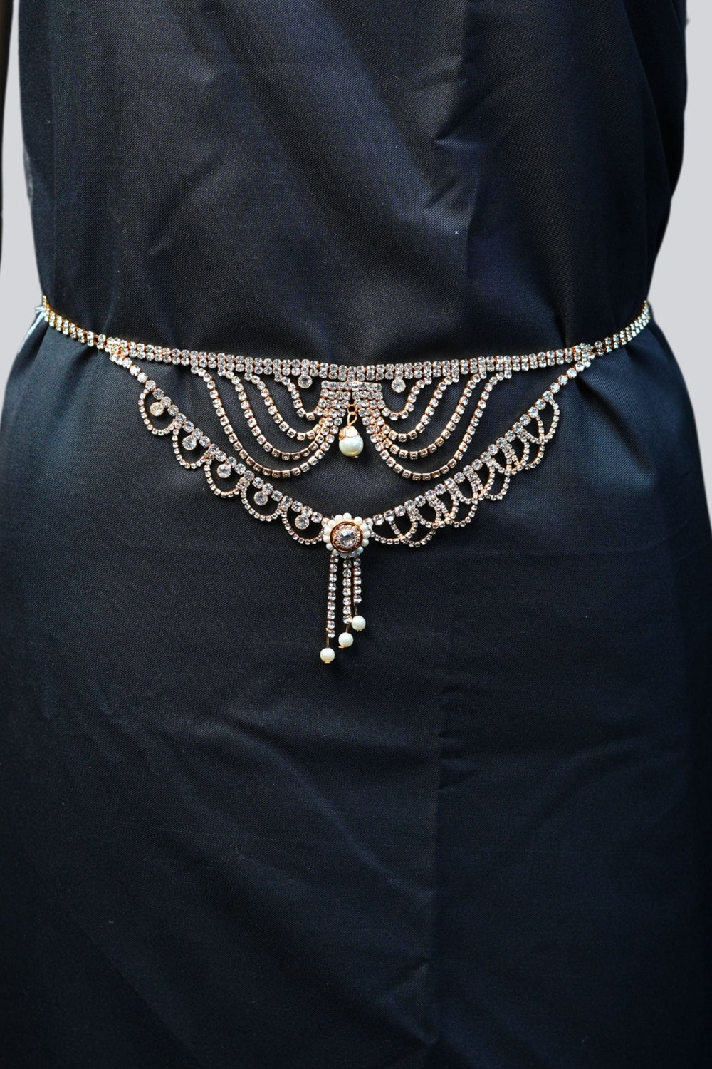 Luxe Gold-Tone Multi-Layered Stone Hip Chain - Durable Accessory Jewelry JCS Fashions Gold 18-40"