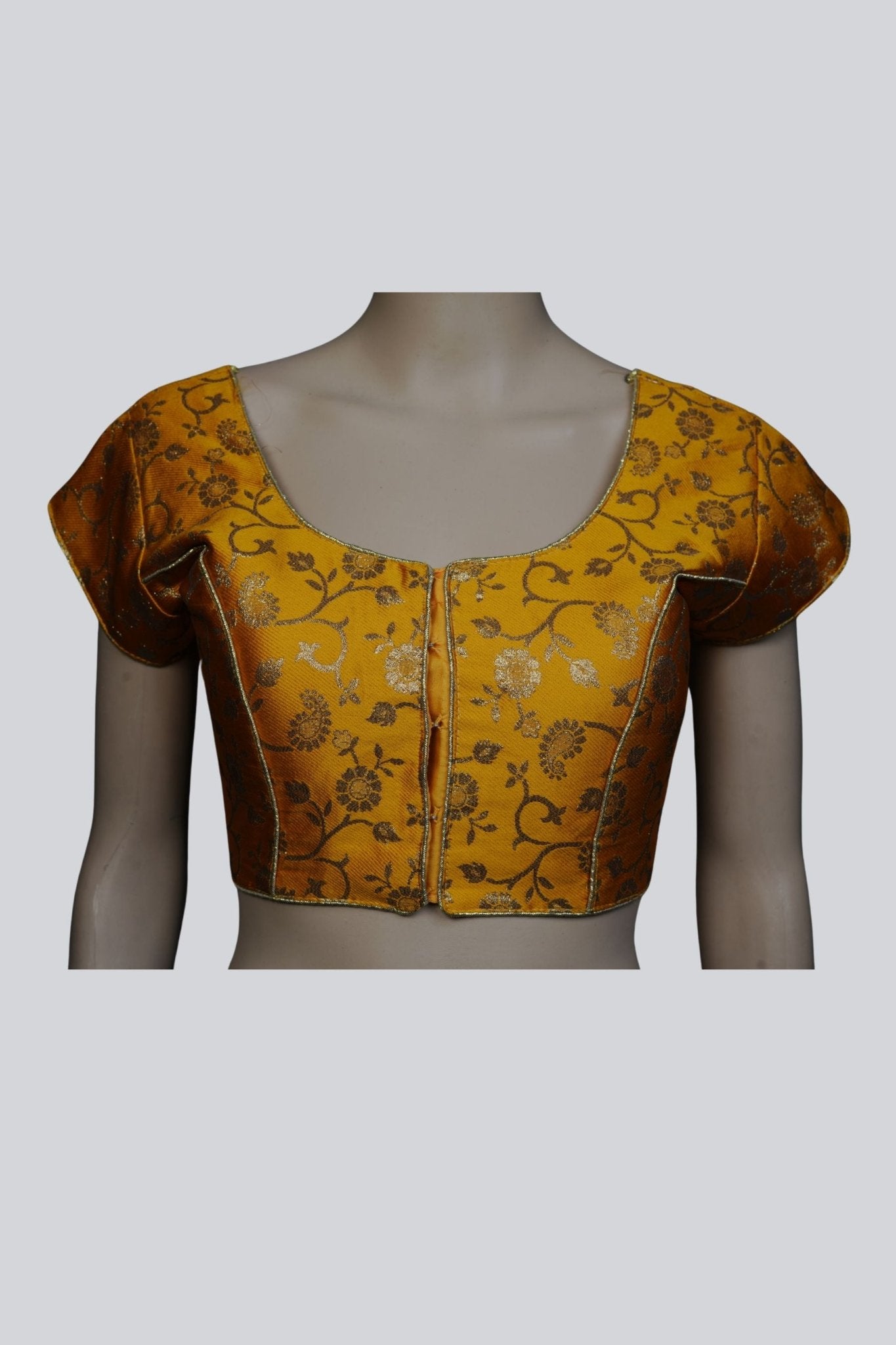 Luxe Threads: Elevate Your Wardrobe with JCSFashions' Brocade Blouse Blouse JCS Fashions yellow 38