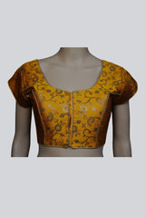 Luxe Threads: Elevate Your Wardrobe with JCSFashions' Brocade Blouse Blouse JCS Fashions yellow 38
