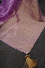 Luxurious Banaras Moonga Plain Crepe Saree with Elegant Kanchi Borders Saree JCS Fashions
