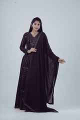 Luxurious Embroidered Georgette Kurti Gown with Sequin Accents KURTI JCS Fashions
