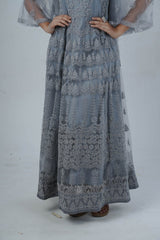 Luxurious Embroidered Long Gown with Stone Work KURTI JCS Fashions