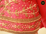 Luxurious Indian Aari Work Silk Blouse With Latkan Blouse JCS Fashions