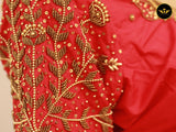 Luxurious Indian Aari Work Silk Blouse With Latkan Blouse JCS Fashions