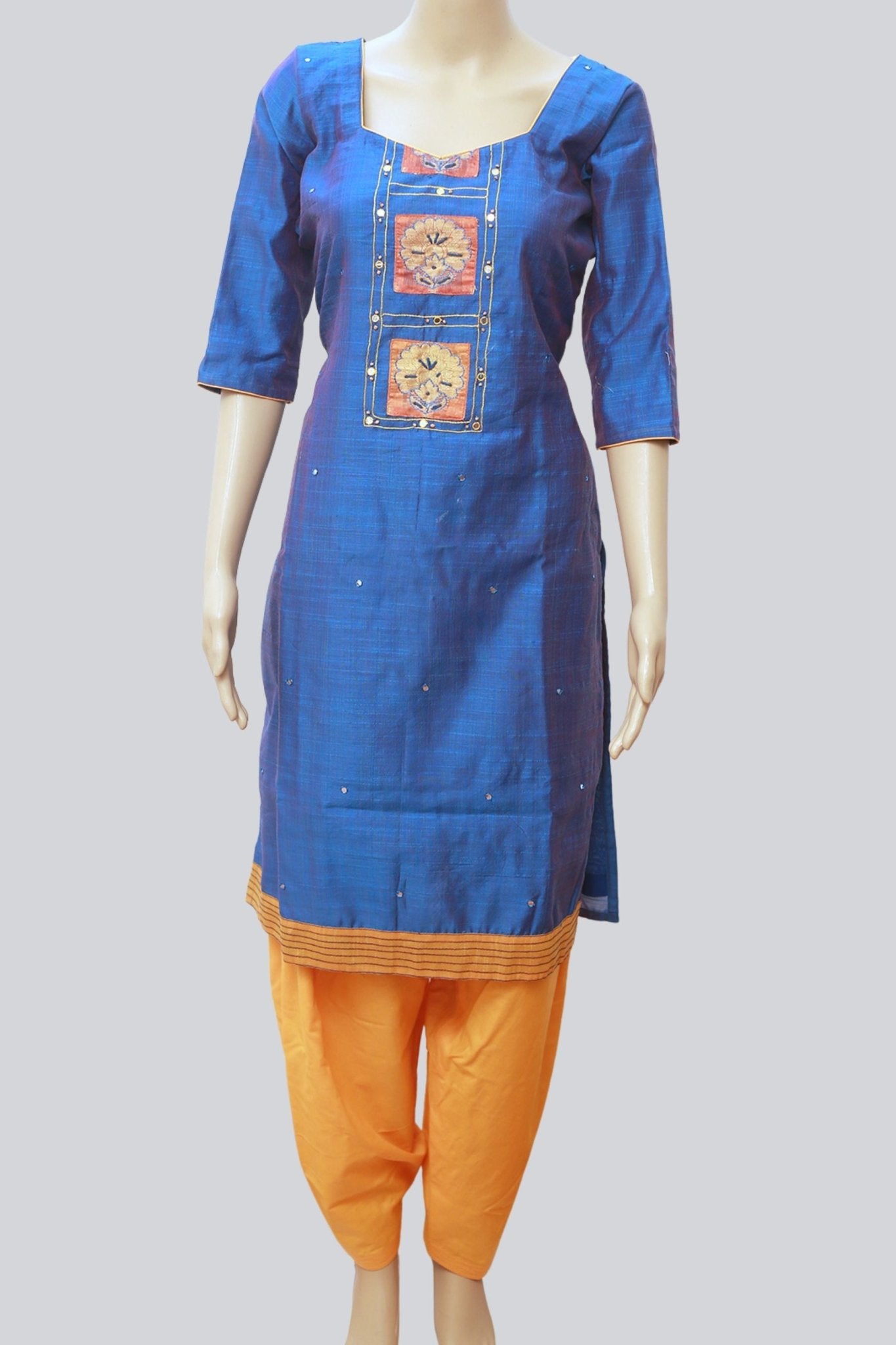 Luxurious Indian Salwar with Silk Top with Banarasi Silk Dupatta KURTI JCS Fashions
