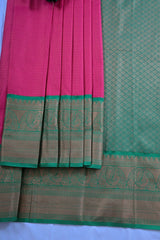 Luxurious Kanchipuram Silk Saree with Unique Border Design Saree JCS Fashions