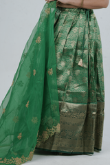 Luxurious Kanchipuram Silk Zari Lehenga Set with Detachable Hip Belt LEHENGA JCS Fashions