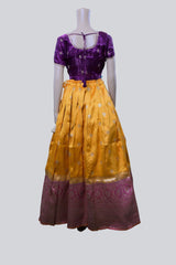 Luxurious Pure Kanchipuram Silk Lehenga With Zari Border and Dupatta LEHENGA JCS Fashions