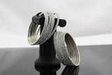 Luxurious Silver-Plated Bangles with Glittering Cubic Zirconia -Set of 12 Jewelry JCS Fashions