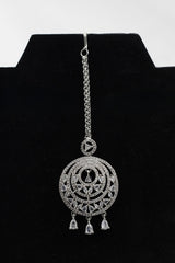 Luxurious White American Diamond Chutti/Tikka by JCS Fashions Jewelry JCS Fashions
