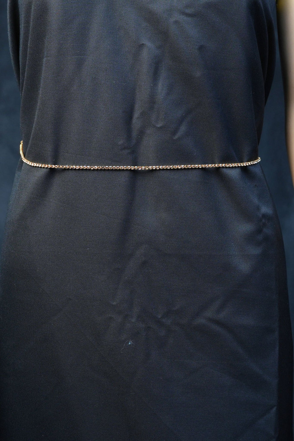 Luxury in Links: Gold Hip Chain with Glistening Gold Stones |JCSFashions Jewelry JCS Fashions Gold Free size