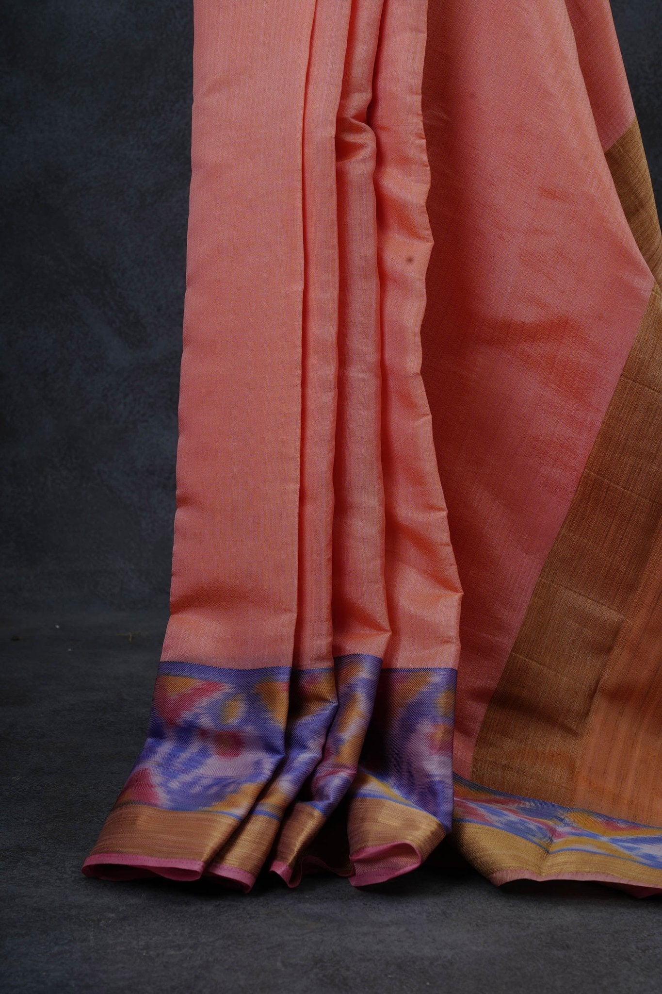 Luxury Semi Tussar Silk Saree with Pochampally Border Saree JCS Fashions