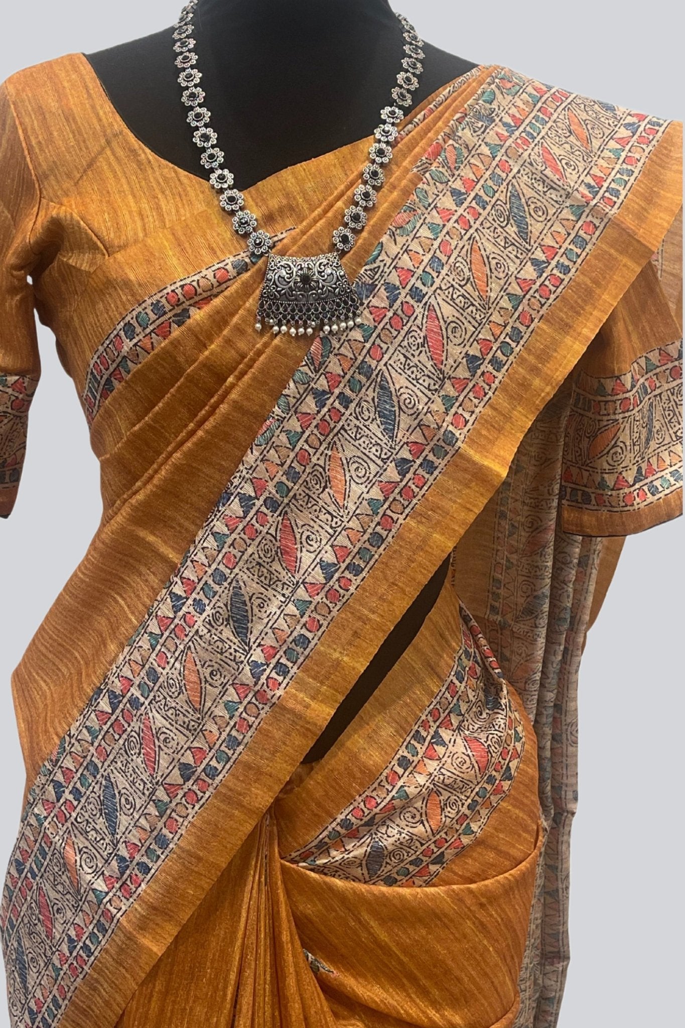 Madhubani Print Silk Saree - Light and Elegant | JCSFashions SAREE JCS Fashions