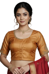 Yellow Maggam Work Blouse - Heavy Tassels, Bridal