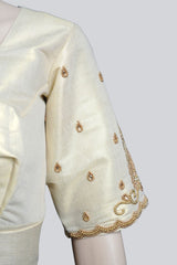 Maggam Work Blouse with Heavy Embellishments and Fancy Tassels Blouse JCS Fashions