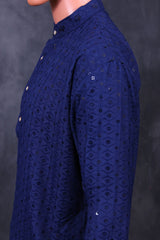 Men's Lakhnavi Kurta: Embroidered Ethnic Elegance by JCSFashions Men JCS Fashions