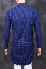 Men's Lakhnavi Kurta with Resham Embroidery - Authentic Ethnic Elegance Men JCS Fashions