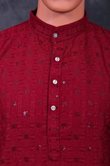 Men's Lakhnavi Kurta with Resham Embroidery from JCSFashions Men JCS Fashions