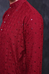 Men's Lakhnavi Kurta with Resham Embroidery from JCSFashions Men JCS Fashions