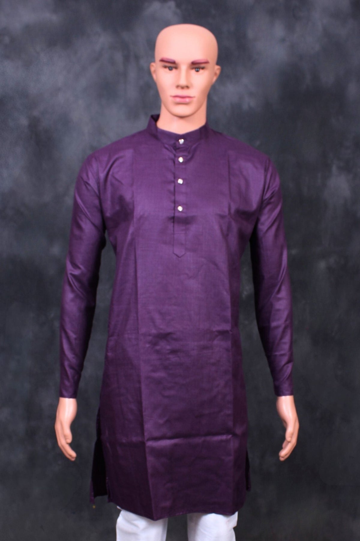 Men's Versatile Cotton Kurta: Comfortable & Sophisticated Everyday Wear Men JCS Fashions Purple Medium (38)
