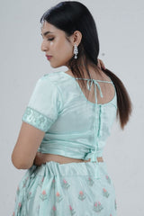 Mesmerizing Soft Net A-Line Lehenga Set: Glitter Embroidery LEHENGA JCS Fashions