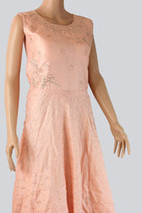 Modal Silk Long Gown With Stones And Embroidery Work KURTI JCS Fashions