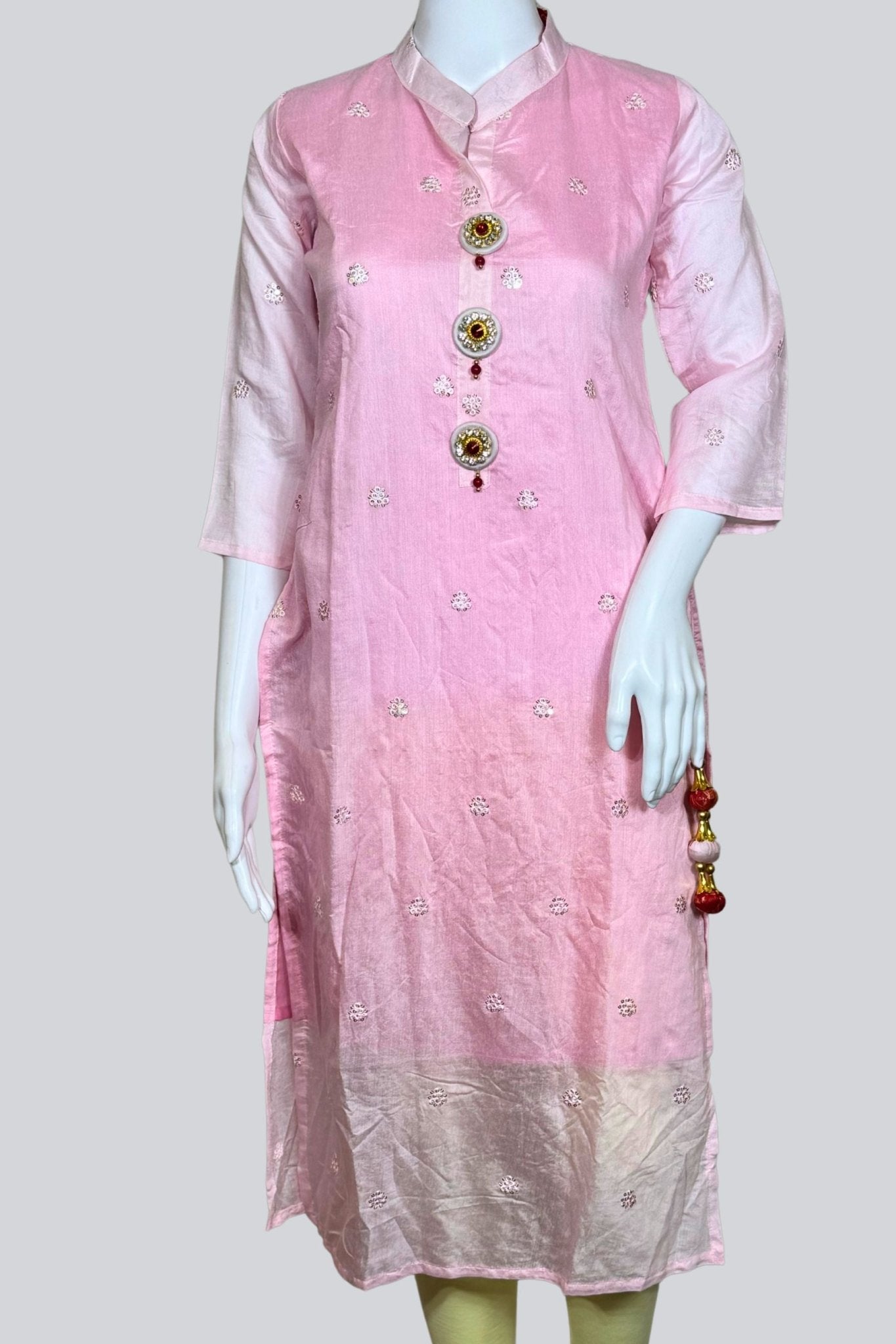 Party - Ready Art Silk Kurti and Ghatchola Dupatta Set - JCSFashions - JCS Fashions