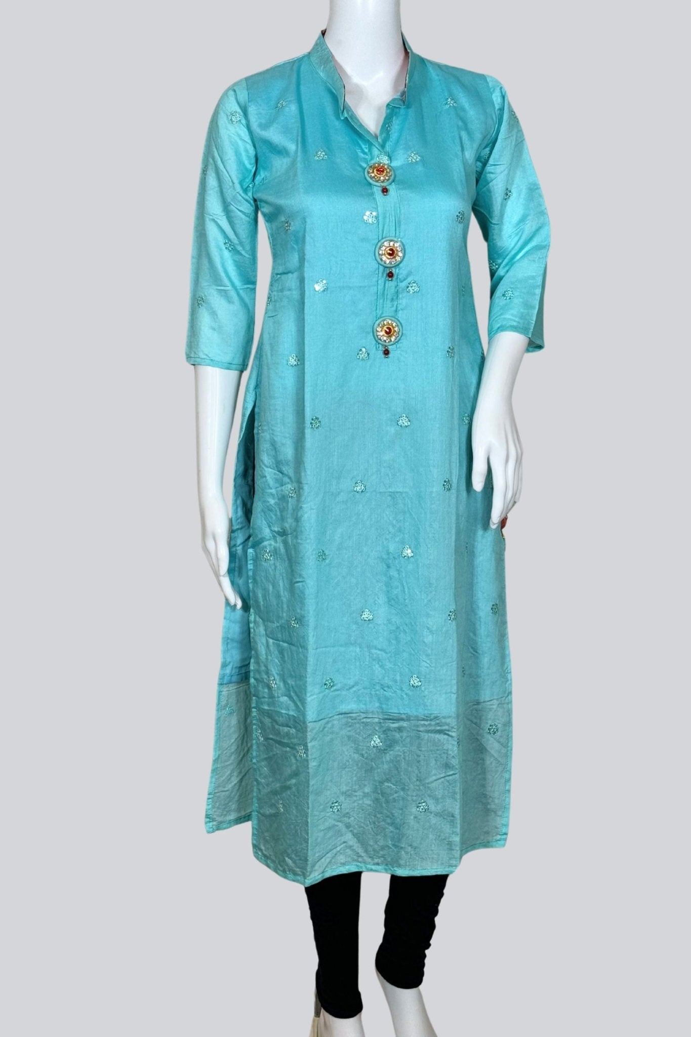 Party-Ready Art Silk Kurti and Ghatchola Dupatta Set - JCSFashions Kurti JCS Fashions