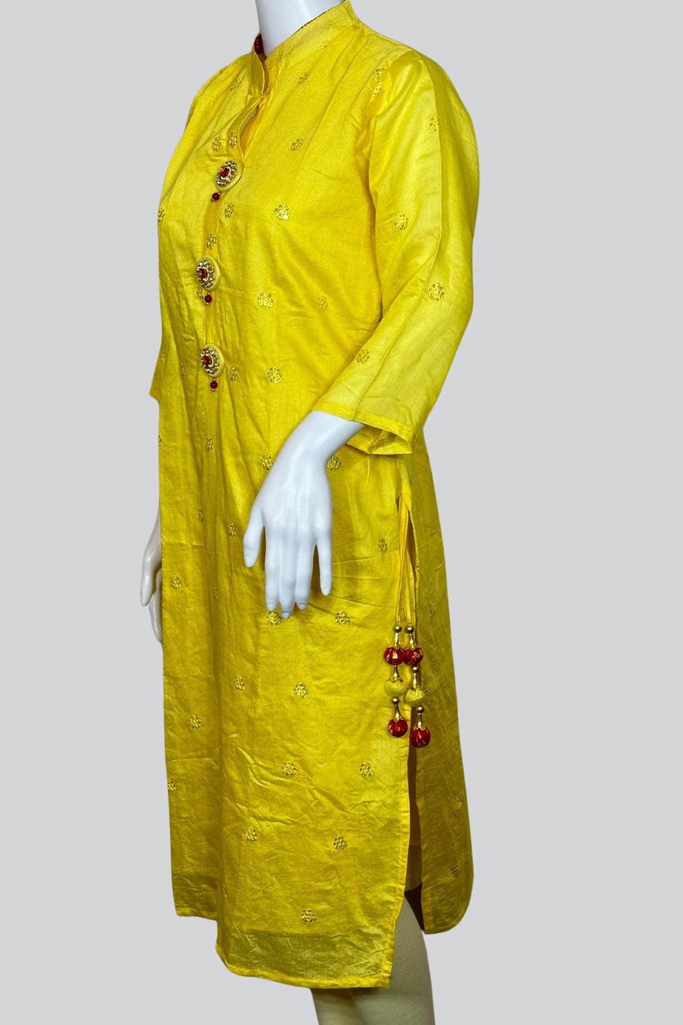 Party-Ready Art Silk Kurti and Ghatchola Dupatta Set - JCSFashions Kurti JCS Fashions