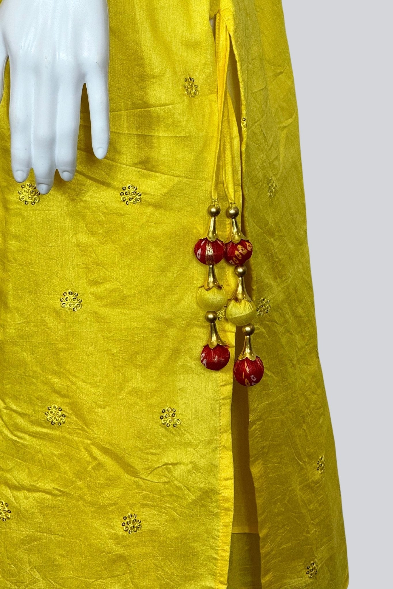 Party-Ready Art Silk Kurti and Ghatchola Dupatta Set - JCSFashions Kurti JCS Fashions