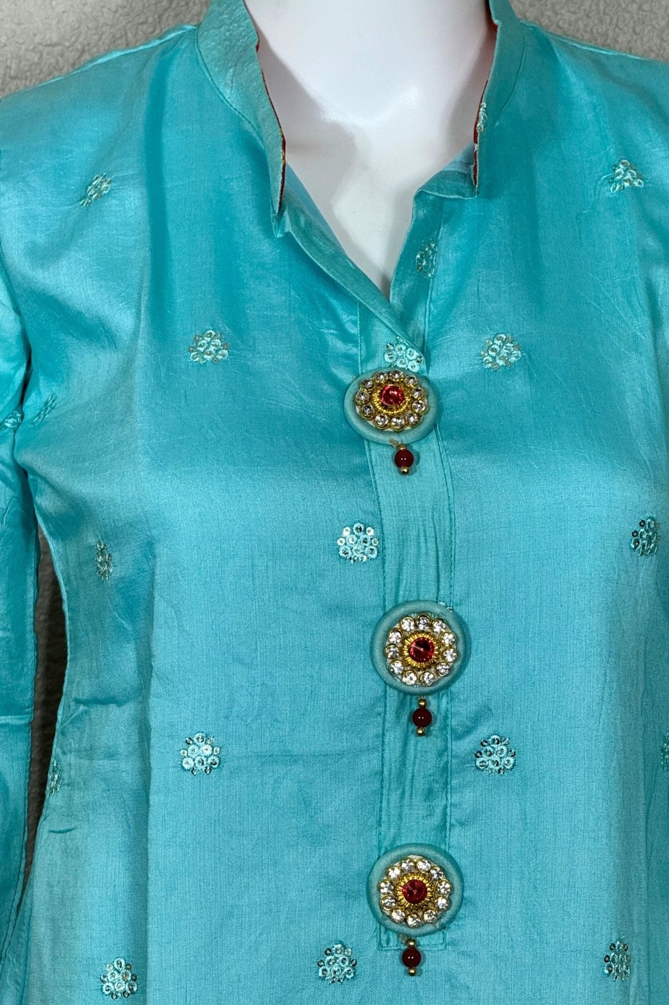 Party-Ready Art Silk Kurti and Ghatchola Dupatta Set - JCSFashions Kurti JCS Fashions