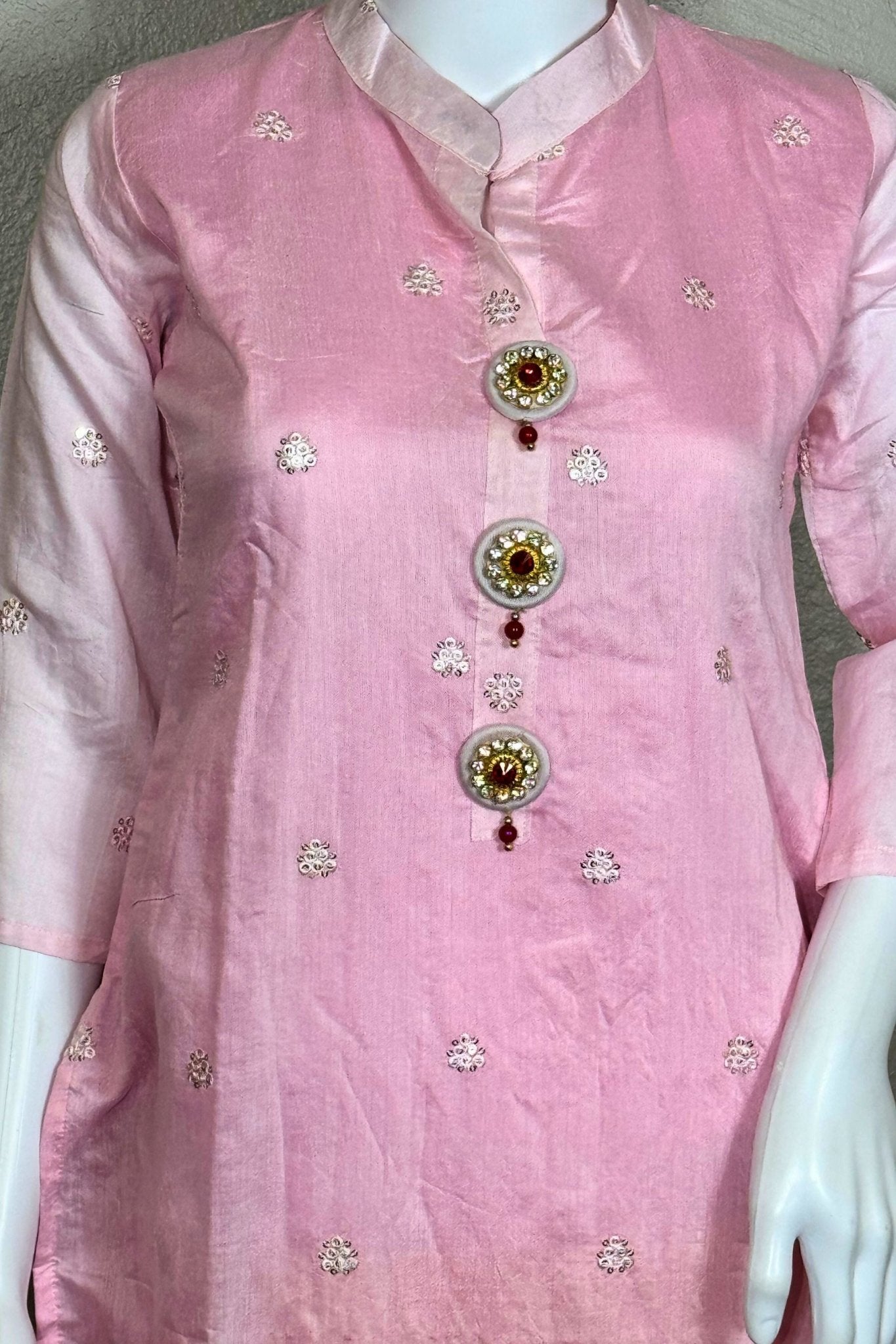 Party-Ready Art Silk Kurti and Ghatchola Dupatta Set - JCSFashions Kurti JCS Fashions