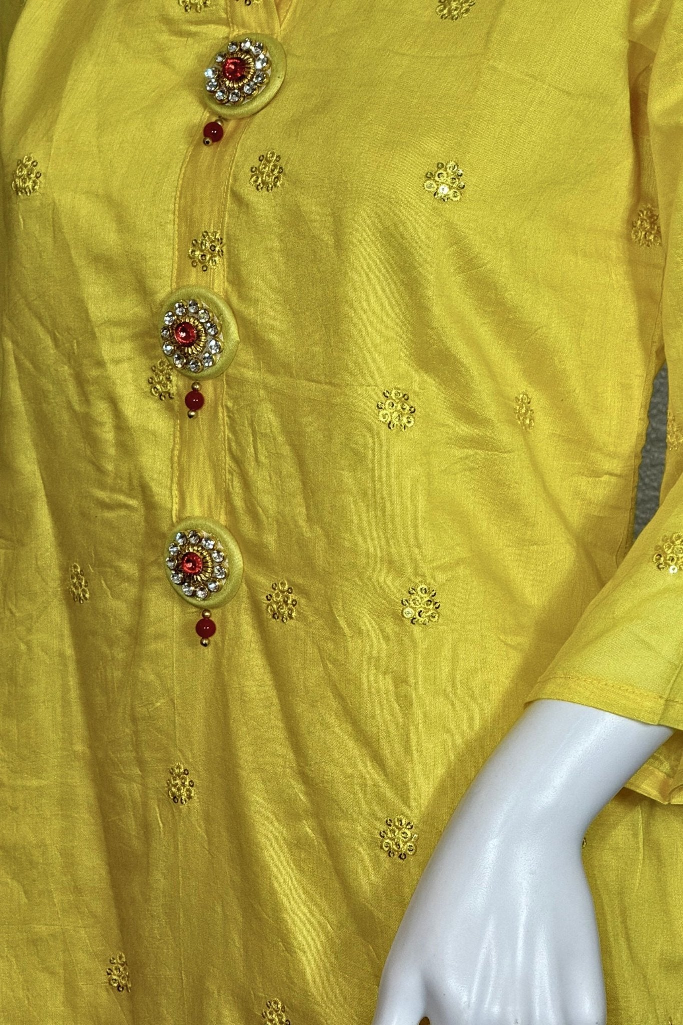 Party-Ready Art Silk Kurti and Ghatchola Dupatta Set - JCSFashions Kurti JCS Fashions