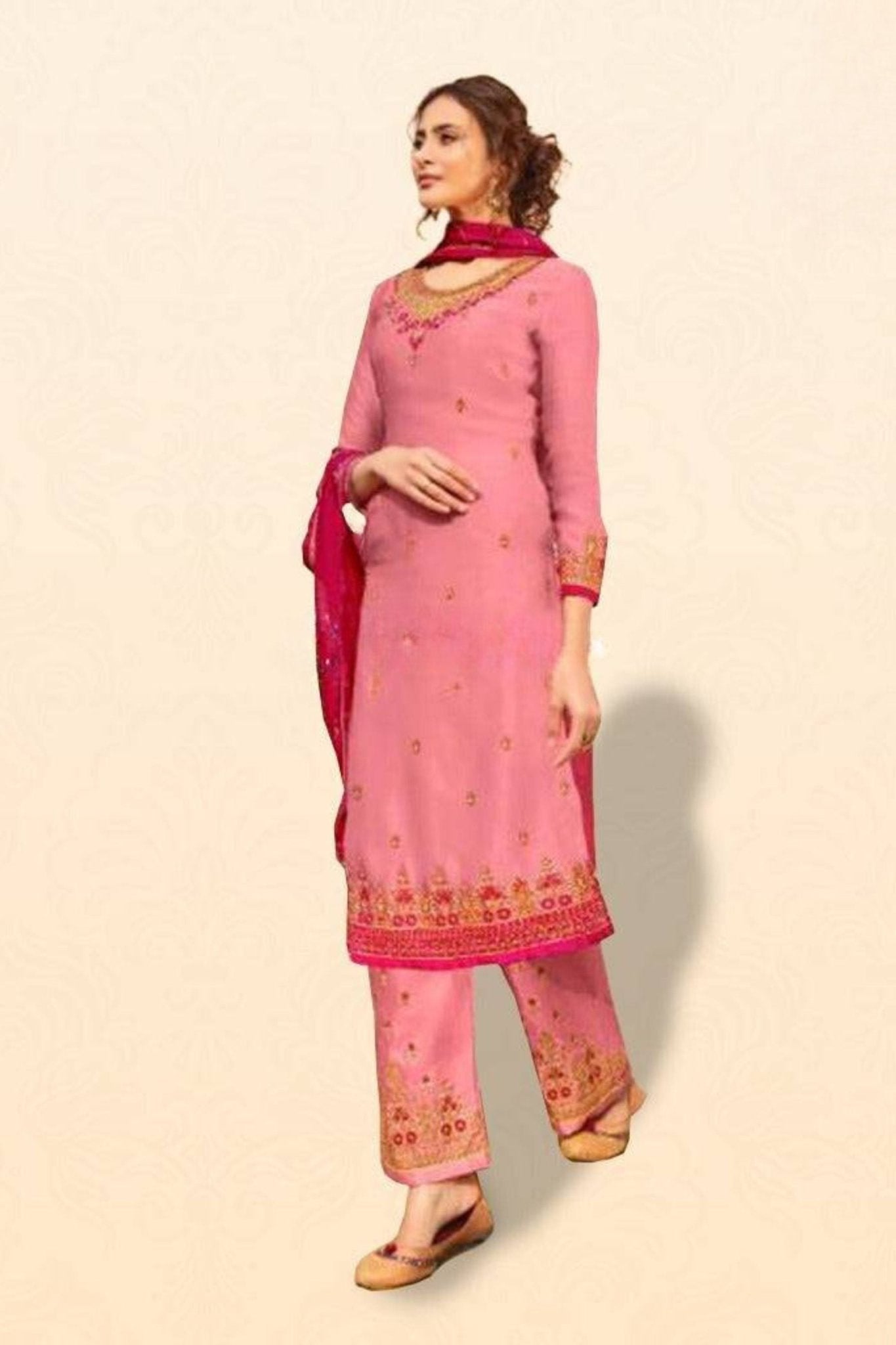 Pink Salwar Set: Comfortable and Stylish Ethnic Wear | JCS Fashions Kurti JCS Fashions