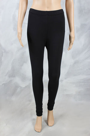 Black 4-Way Lycra Leggings: Silicon-Wash for & Style