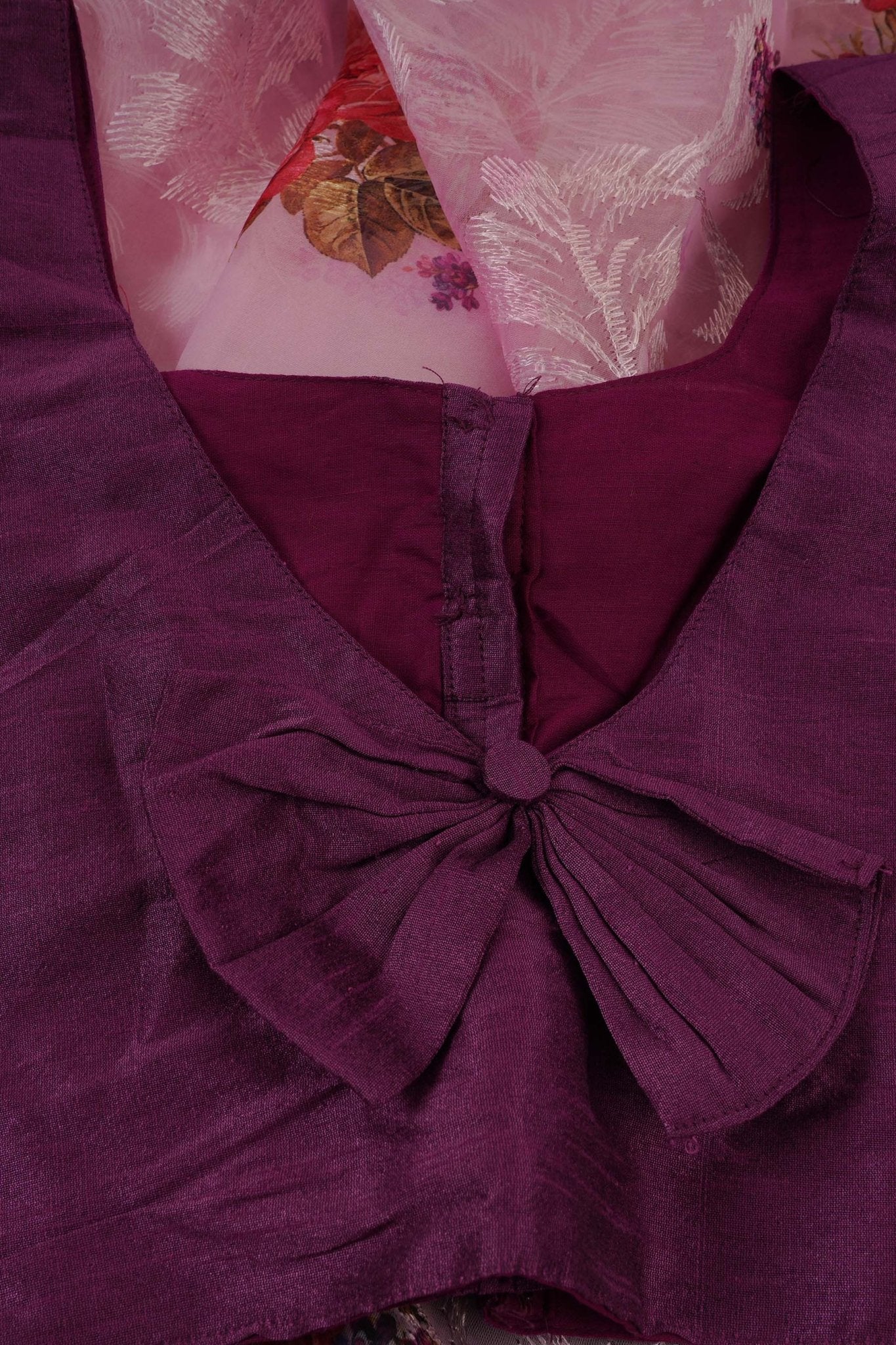 Premium Organza Saree with Chiknakari Work & Floral Prints + Stylish SAREE JCS Fashions