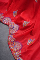 Premium Rajwadi Silk Embellished Saree With Latkan Blouse SAREE JCS Fashions