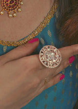 Luxurious Kanchipuram Silk Lehenga with Gleaming Zari Border