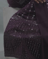 Luxurious Embroidered  Georgette Kurti Gown with Sequin Accents