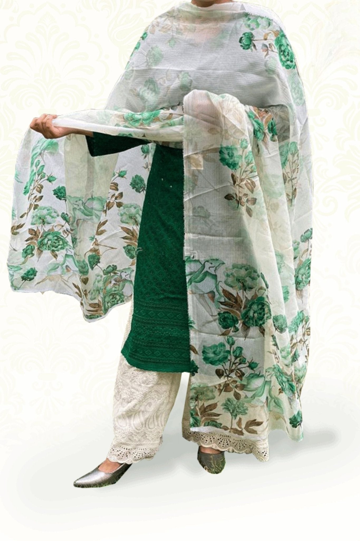 Pure cotton Sequence chikankari kurti with full chikankari Mastani - JCS Fashions