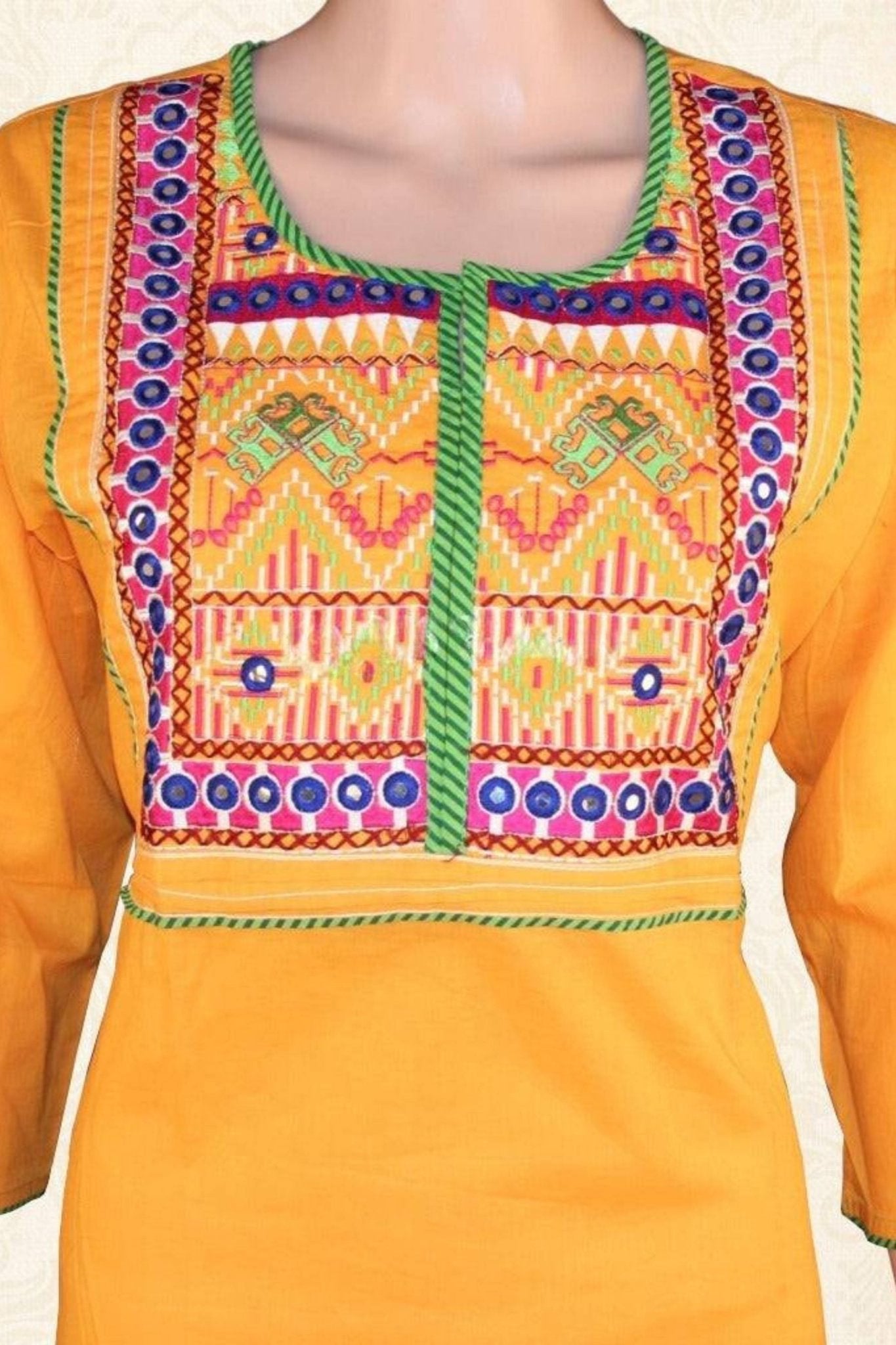 Pure Handloom Semi Cotton Embroidered Kurtis - Elegant and Stylish - JCS Fashions