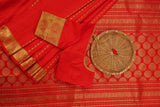 Pure Kanchipuram Saree: Gold and Copper Zari Butties & Stitched Blouse SAREE JCS Fashions