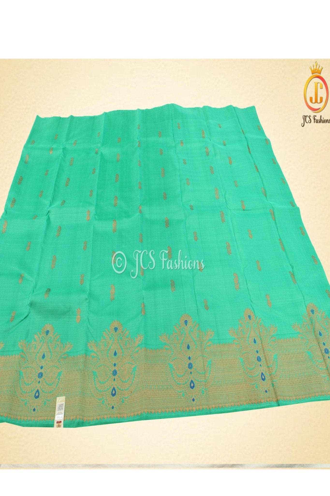 Pure Kanchipuram Silk Saree with Stitched Blouse - JCS Fashions