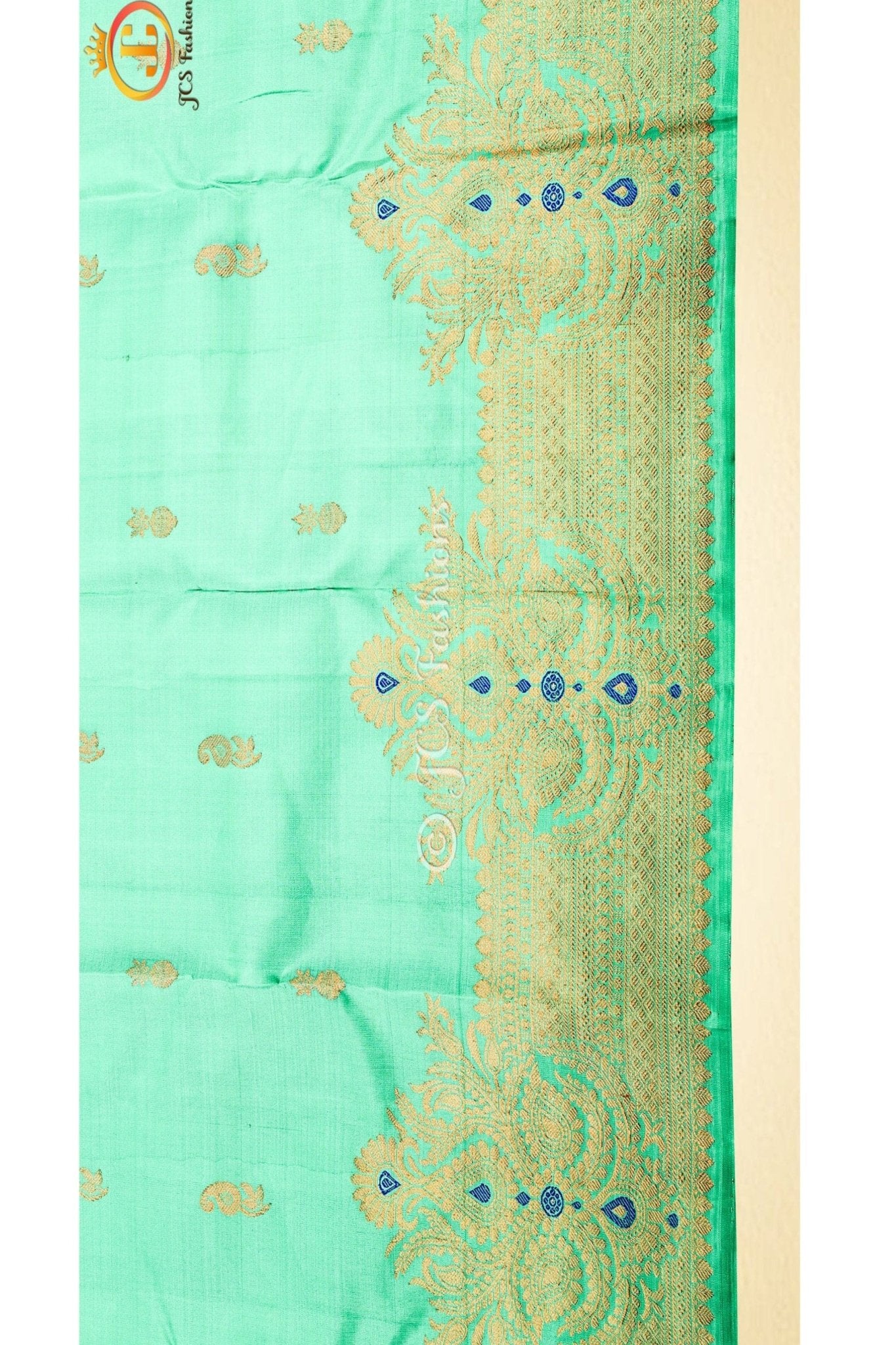 Pure Kanchipuram Silk Saree with Stitched Blouse - JCS Fashions
