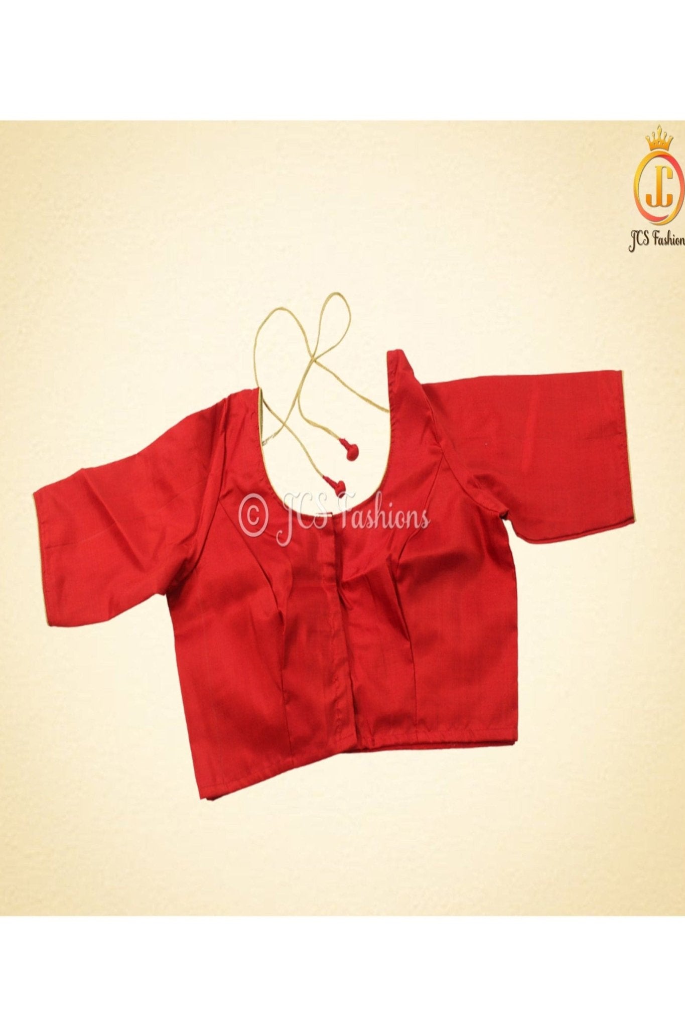 Pure Kanchipuram Silk Saree with Stitched Blouse - JCS Fashions